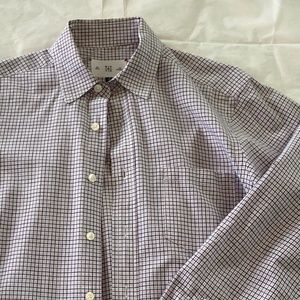 RVYC Spread Collar Fine Line Tattersall Shirt